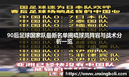90后足球国家队最新名单揭晓球员阵容与战术分析一览